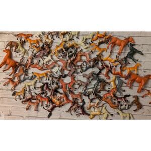 85 Plastic Toy Horses Vintage